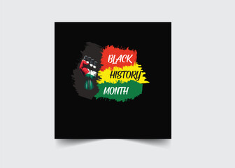 Black history month celebrate. vector illustration design graphic Black history month