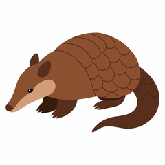 Fototapeta premium Vector illustration of a pangolin animal