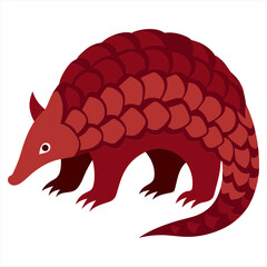 Obraz premium Vector illustration of a pangolin animal