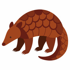 Vector illustration of a pangolin animal