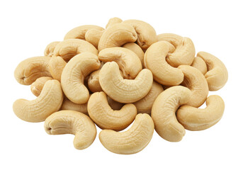 Isolated Pile of Cashew Nuts