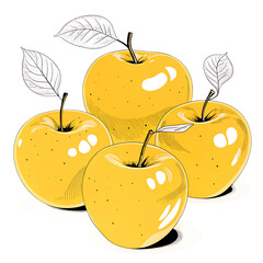 Fresh apples and honey with colorful fruits on white background