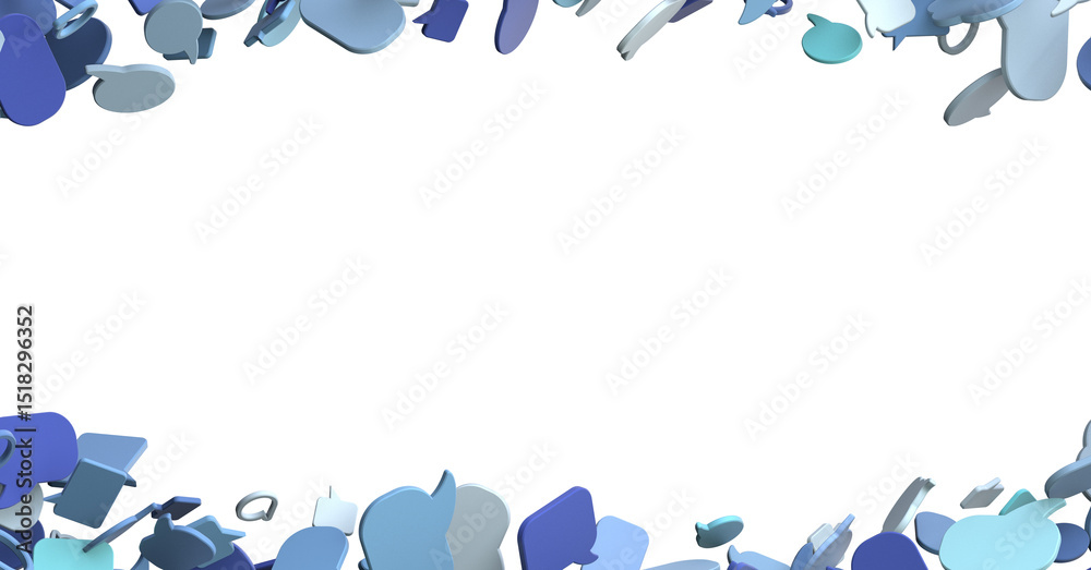 Poster touching 3d rendering flying email icon with his fin