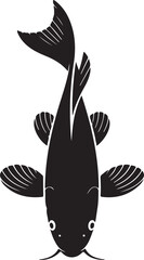 vector illustration silhouette of a fish