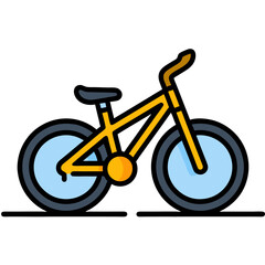 Fototapeta premium Adventure Mountain Bike Icon: Symbol of Outdoor Thrill