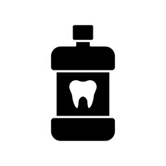Obraz premium Icon a mouthwash, isolated against a clean background.