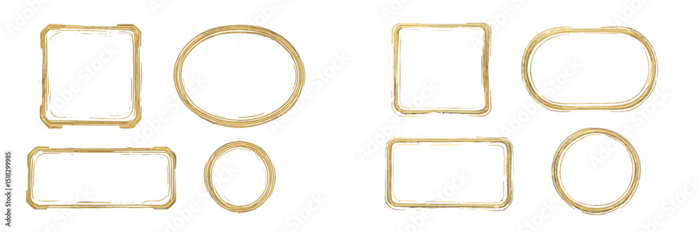 Aufkleber collection of decorative frames in various shapes and sizes displayed on a neutral background