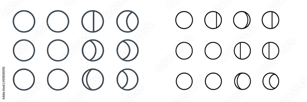 Fototapete Visual arrangement of circles and lines demonstrates geometric patterns and designs in a minimalistic style