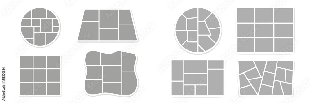 Leinwandbilder Various shapes and patterns for layout design inspiration in graphic projects and creative workflows