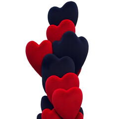 red heart on white background