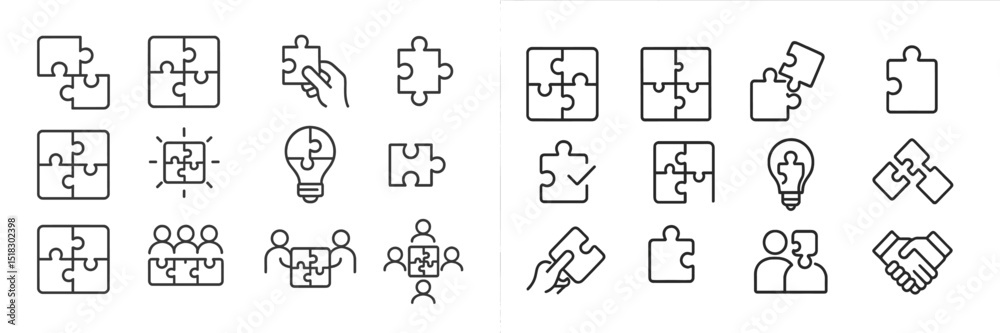 Fototapete Creative collaboration in puzzle pieces symbolizing teamwork and problem-solving during a workshop