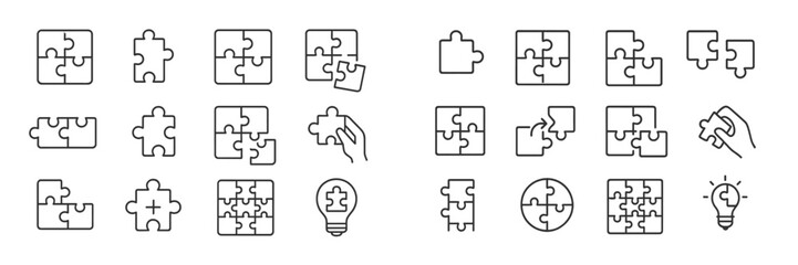 Puzzle pieces being assembled to create ideas and solutions in a creative workspace