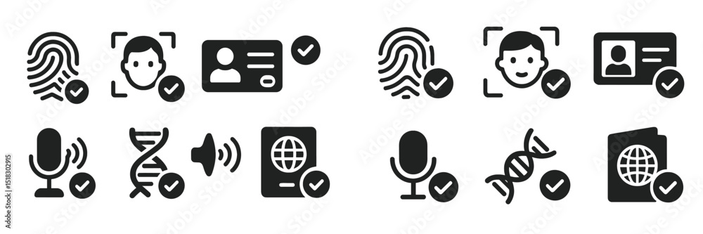 Aufkleber security measures in identity verification featuring digital fingerprints and identification tools