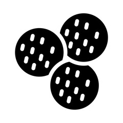 rice cake glyph icon