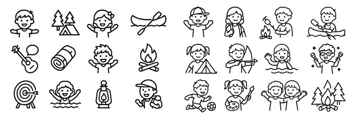 Fun camping activities for children showcasing outdoor skills and teamwork during summer adventures