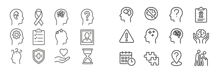 Fototapeta premium Mental health awareness symbols representing various aspects of well-being, support, and care for individuals