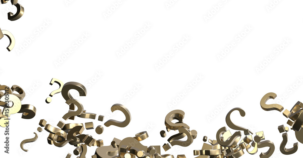 Poster colored question marks background concept