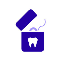 Icon a dental floss, isolated against a clean background.