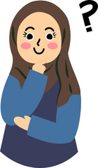 Muslim girl thinking
