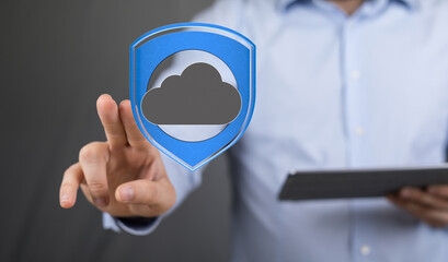Ensuring safe cloud storage.  Cybersecurity for business data.