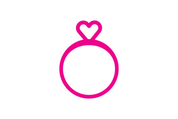Wedding Rings Icon. Engagement ring icon. Ring icon Thin line vector design.