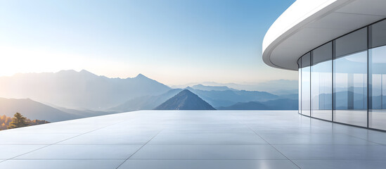 Future technology buildings and outdoor viewing platform