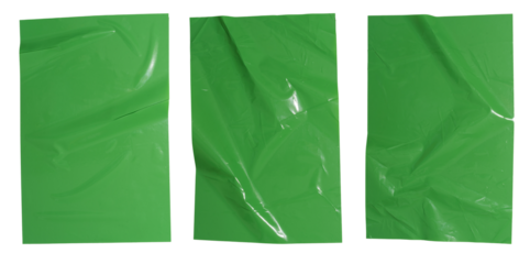 Set of green stickers sticky notes, Copy space for text preview sign tags labels elements design, isolated on white background, png