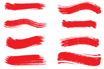  brush strokes vector illustration, abstract grunge texture on white background. Straight long hand drawn stripes background. Abstract black ink grungy lines, borders, emphasis underlines . 