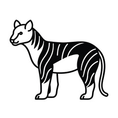 flat design animals silhouette vector