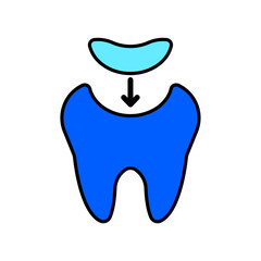 Icon a dental filling, isolated against a clean background.