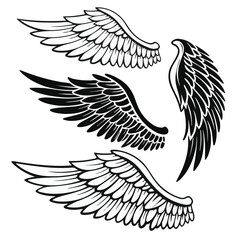 Obraz premium Black and white illustration of an eagle in motion, ideal for strength, wildlife, and symbolic artwork.