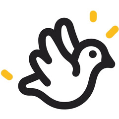 Fototapeta premium Peaceful Dove Icon: Symbol of Tranquility and Grace
