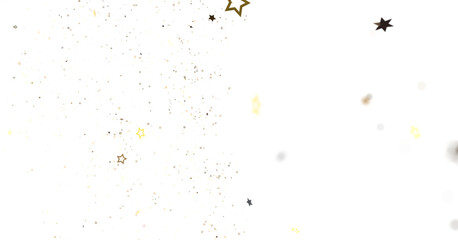 Dazzling 3D Illustration: Witness a Downpour of Golden Stars