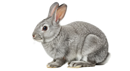 Isolated Gray Rabbit