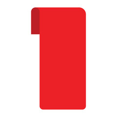 Red Corner Banner Ribbon Label Tag