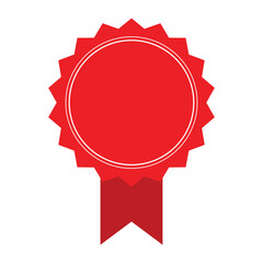 Red Banner Ribbon Label Tag