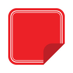Red Banner Ribbon Label Tag