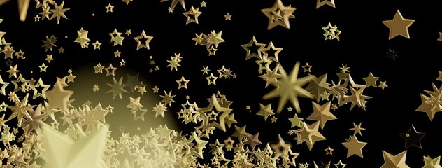 Abstract background with gold stars. Perfect for celebration, holidays, or luxury themes.