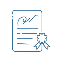 Commemorative Award Certificate Icon for Recognition and Honor