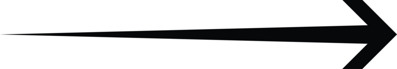 Arrow with black right direction on white background
