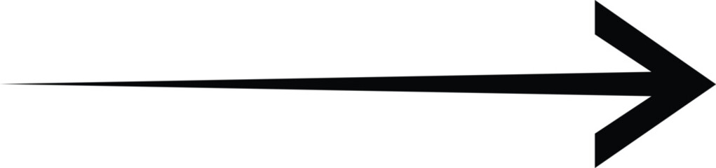 Arrow with black right direction on white background