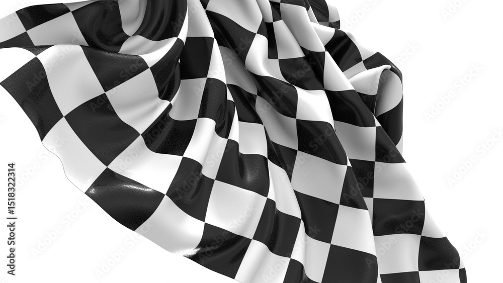 Poster the checkered flag waves in the wind a symbol of victory and the thrill of competition