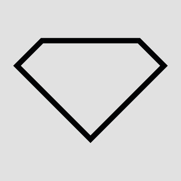 Black and White Dimond Icon