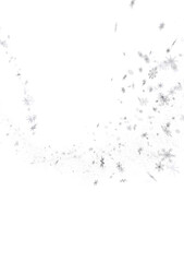 Winter Flurry: Mesmeric 3D Illustration Depicting Descending Festive Snowflakes