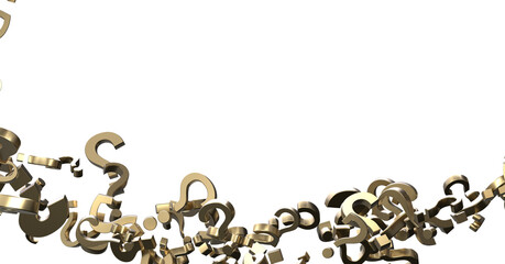 question icons, original 3d rendering; business and marketing concepts