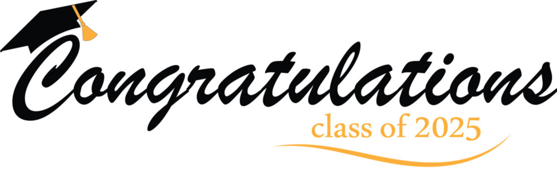 Congratulations Class of 2025 Banner with Graduation Cap