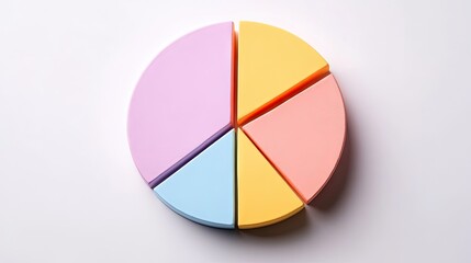 Colorful pie chart segments displayed on a white background.