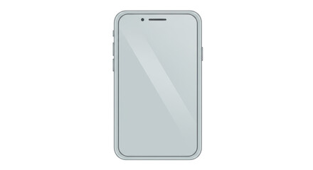 Isolated Silver Frameless Smartphone