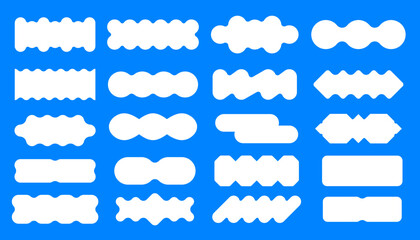 Abstract Blob and Wavy Shape Banner Vector Set