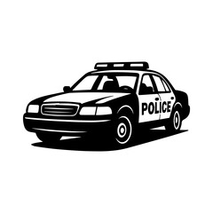 Police car icon with transparent background law enforcement vehicle symbol
